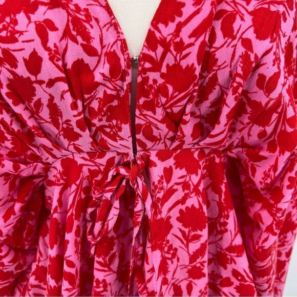 NWT Band of the Free Top Shirt Oversized Pink Red Size XS - Picture 7 of 8